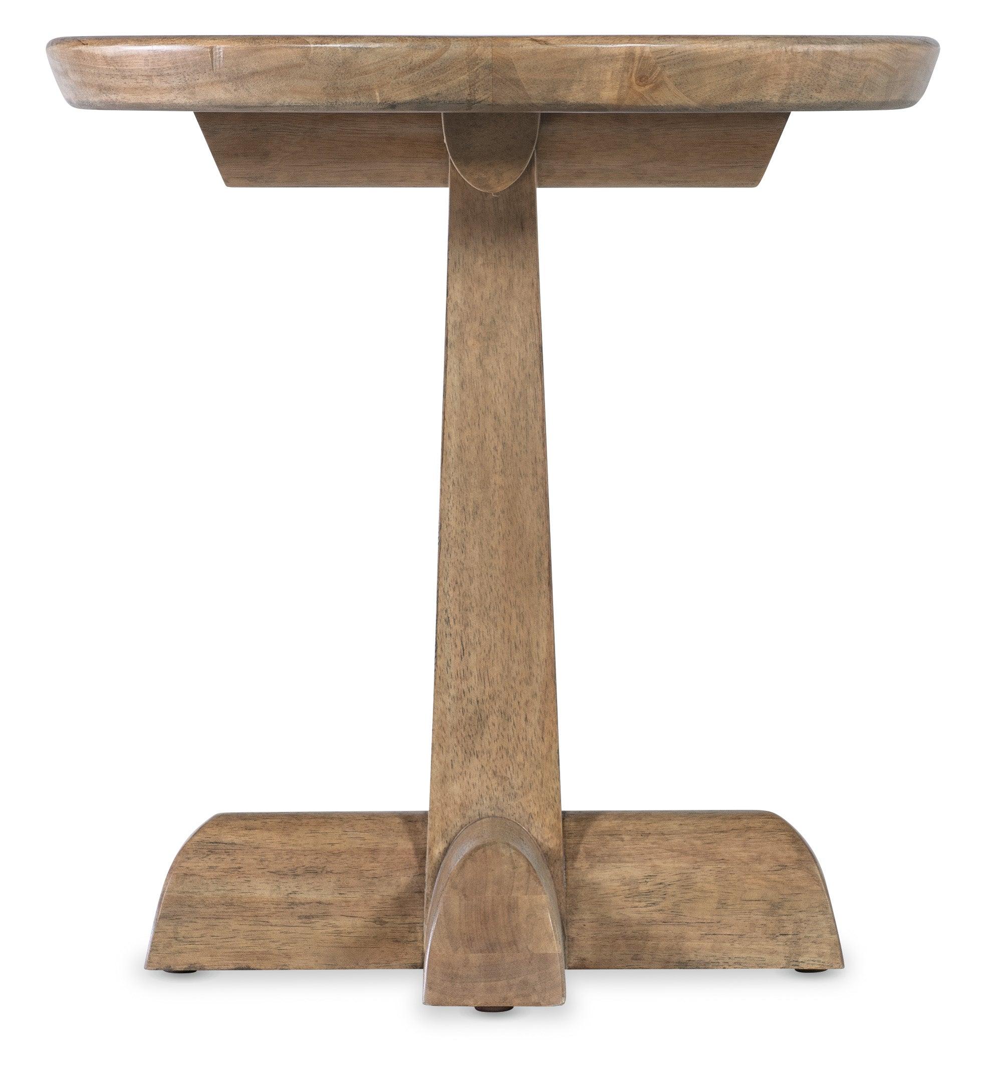 Vineyard Row Round Pedestal End Table - Image 3
