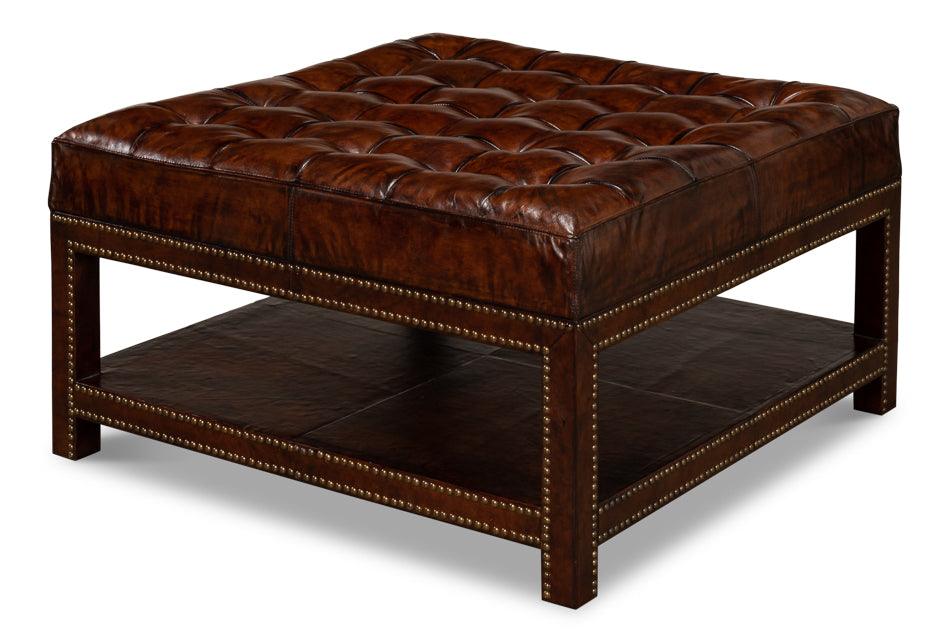 Vintage Tufted Ottoman