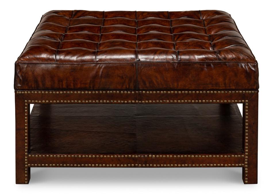 Vintage Tufted Ottoman - Image 2