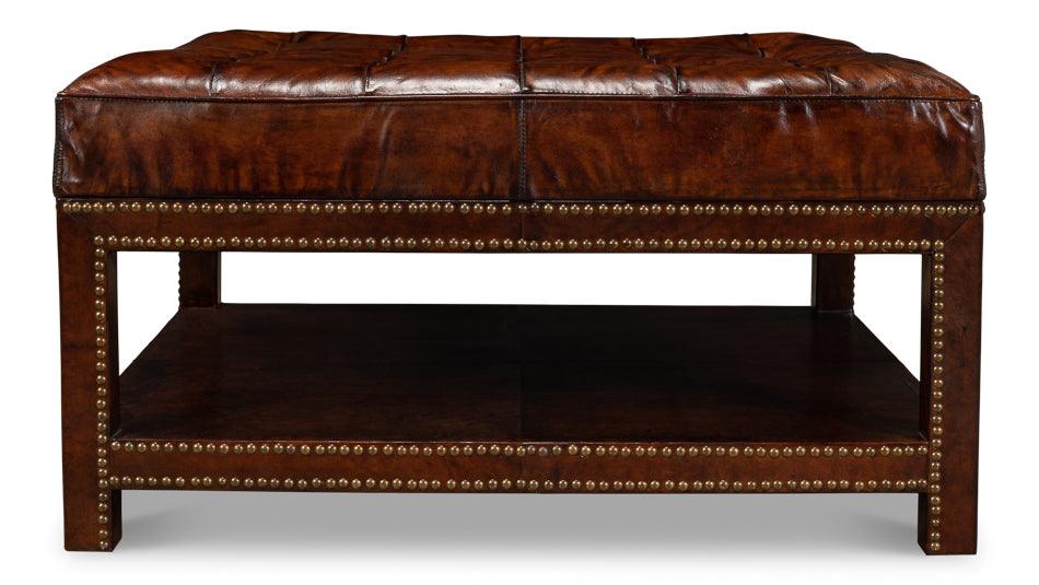 Vintage Tufted Ottoman - Image 3