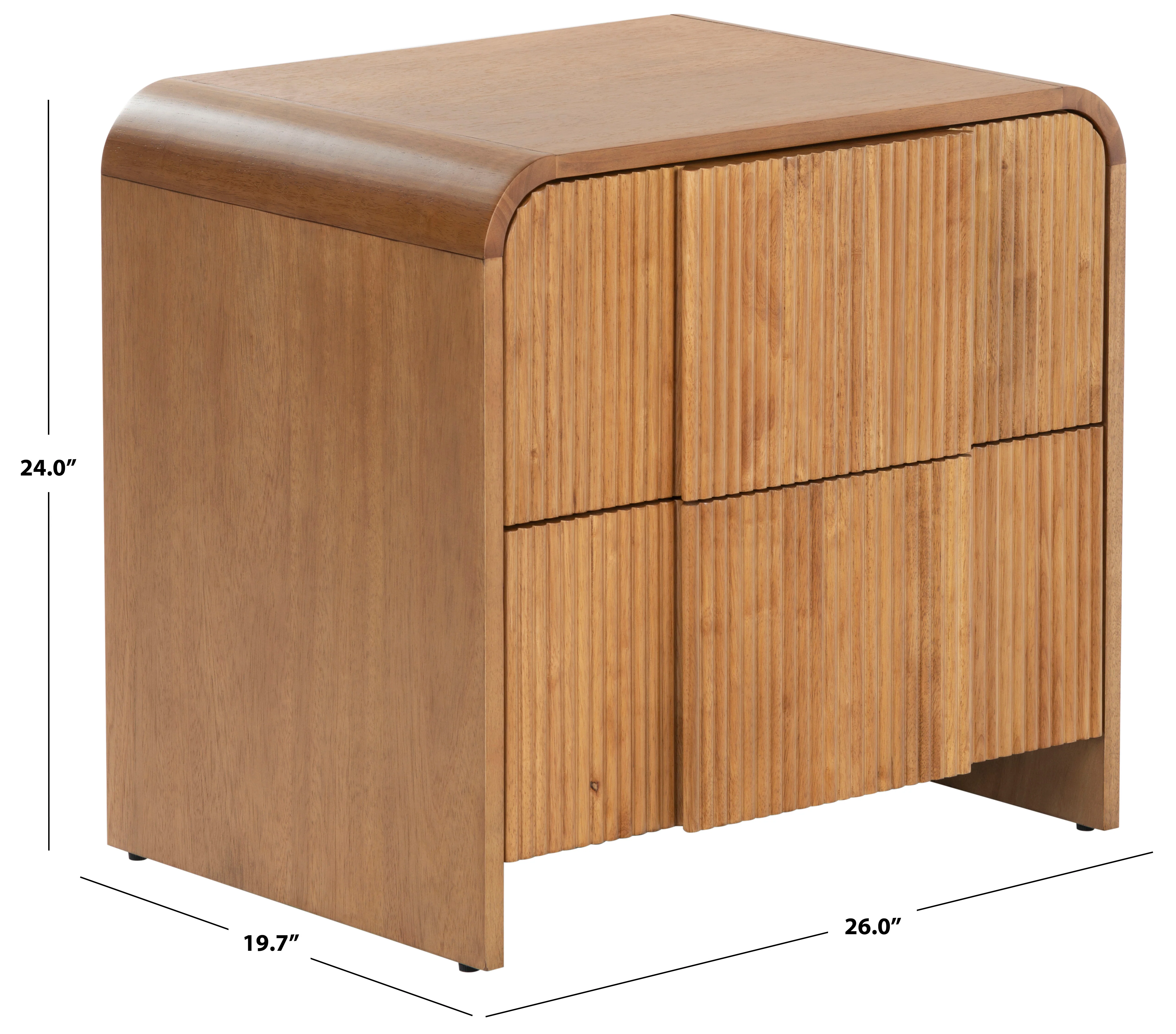 Vitale Reeded Wood Nightstand - Image 15