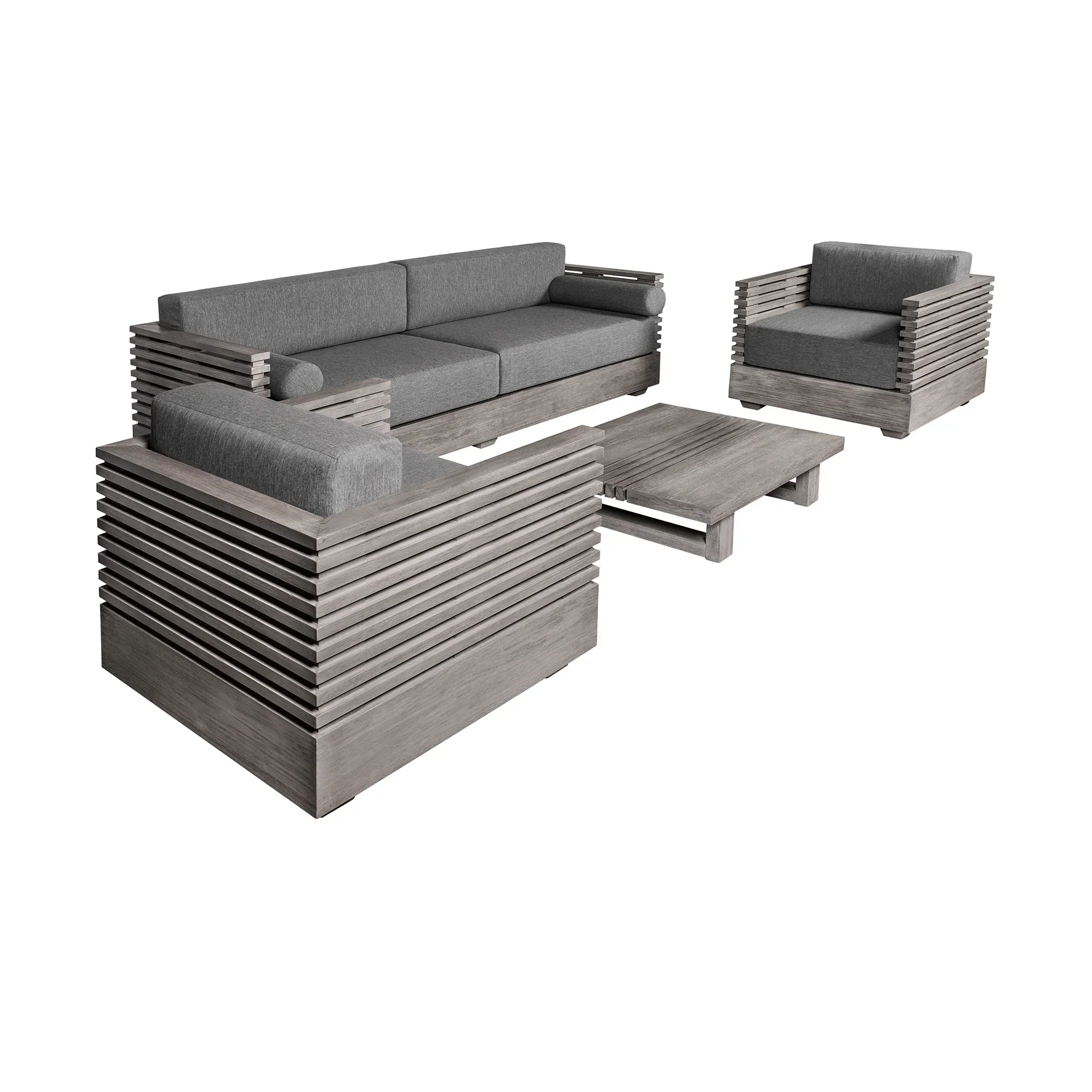 Vivid Outdoor Patio 4 Piece Conversation Set - Image 12