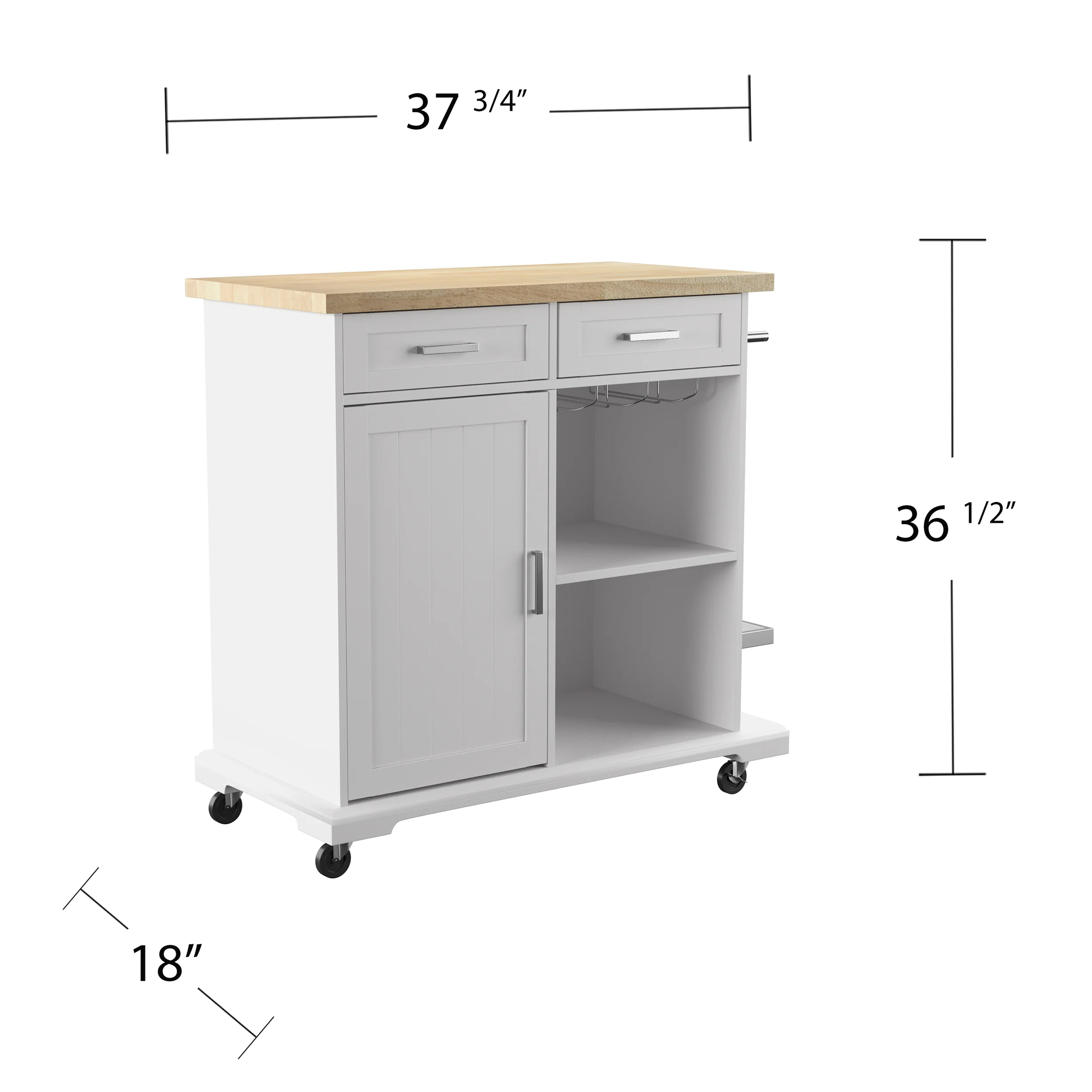 Warkin Rolling Kitchen Island - Image 11
