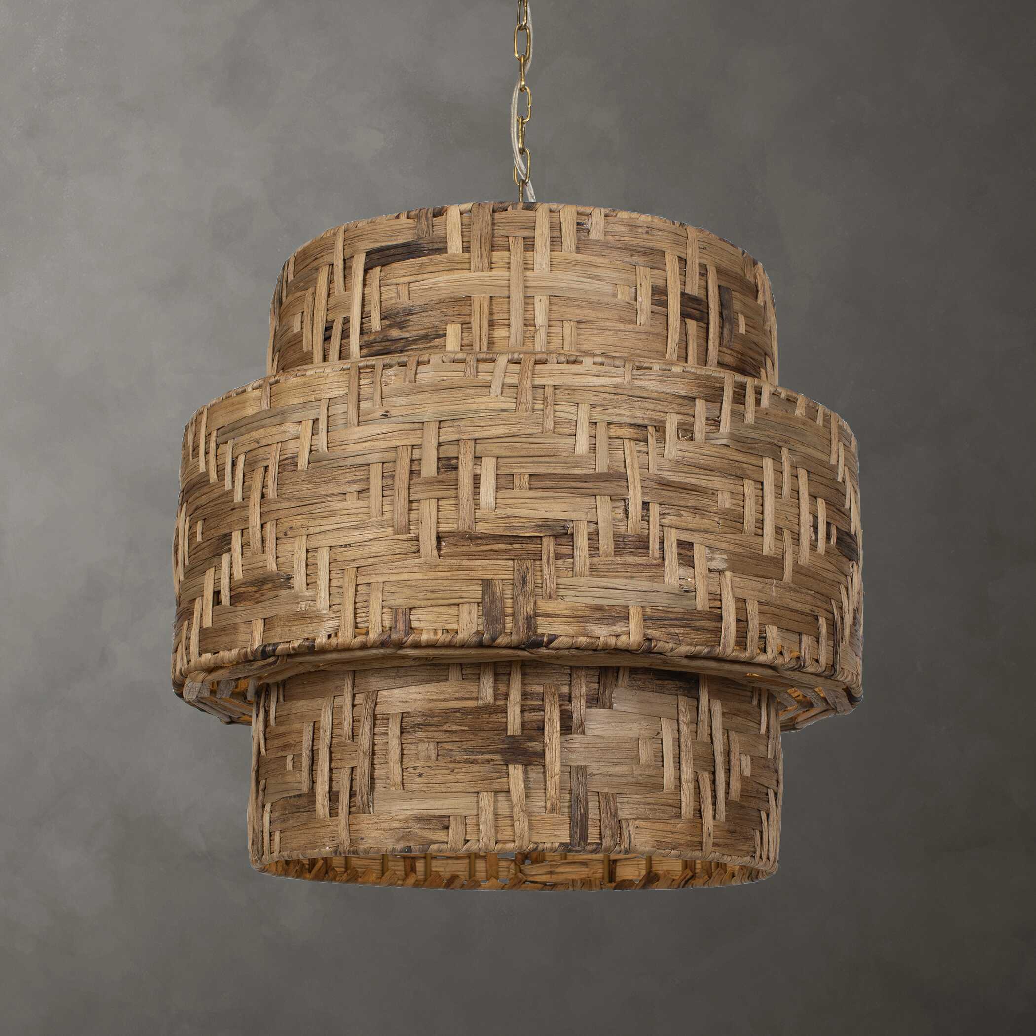 Water Hyacinth 4 Light Woven Pendant - Image 2