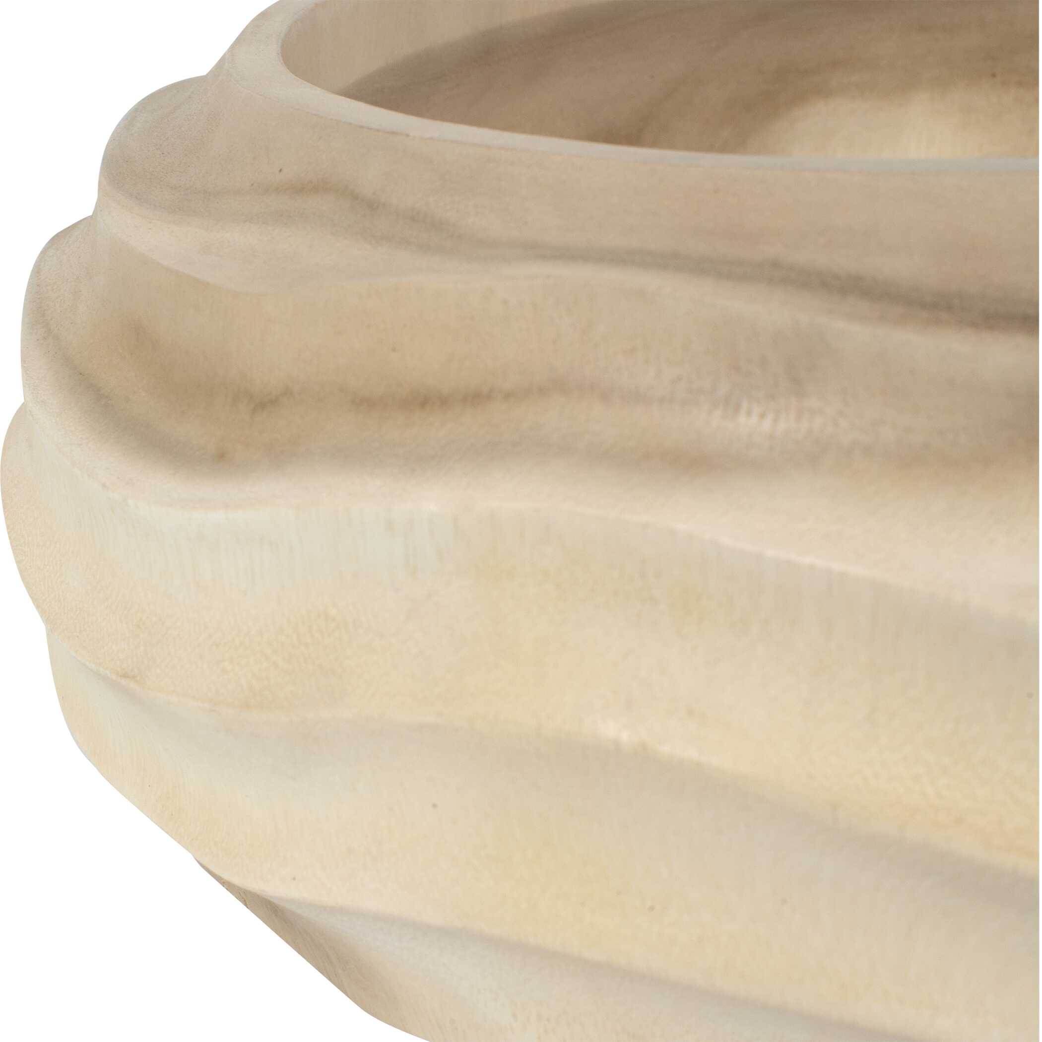 Waveform Bleached Wood Bowl - Image 9