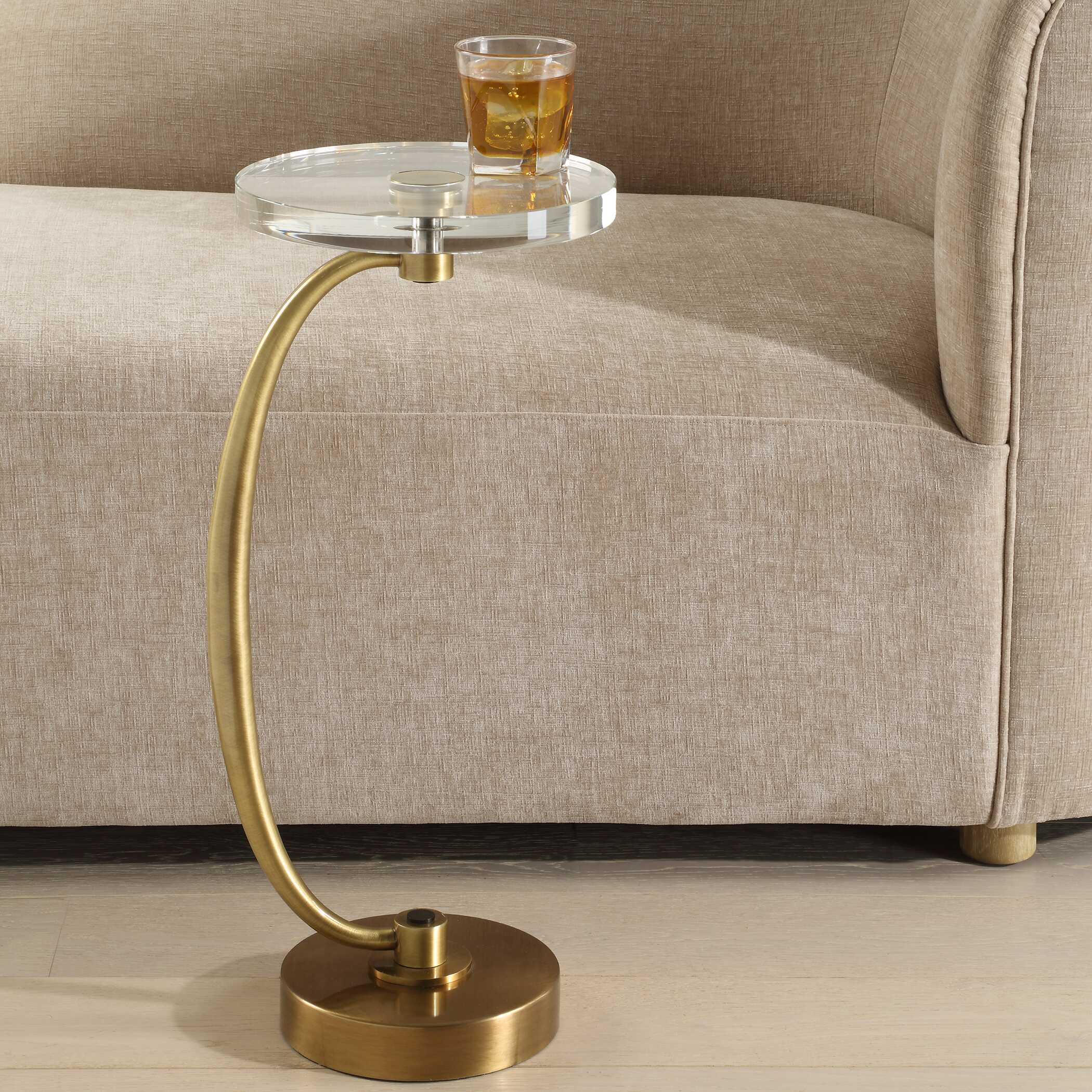 Waveney Brass Drink Table - Image 2