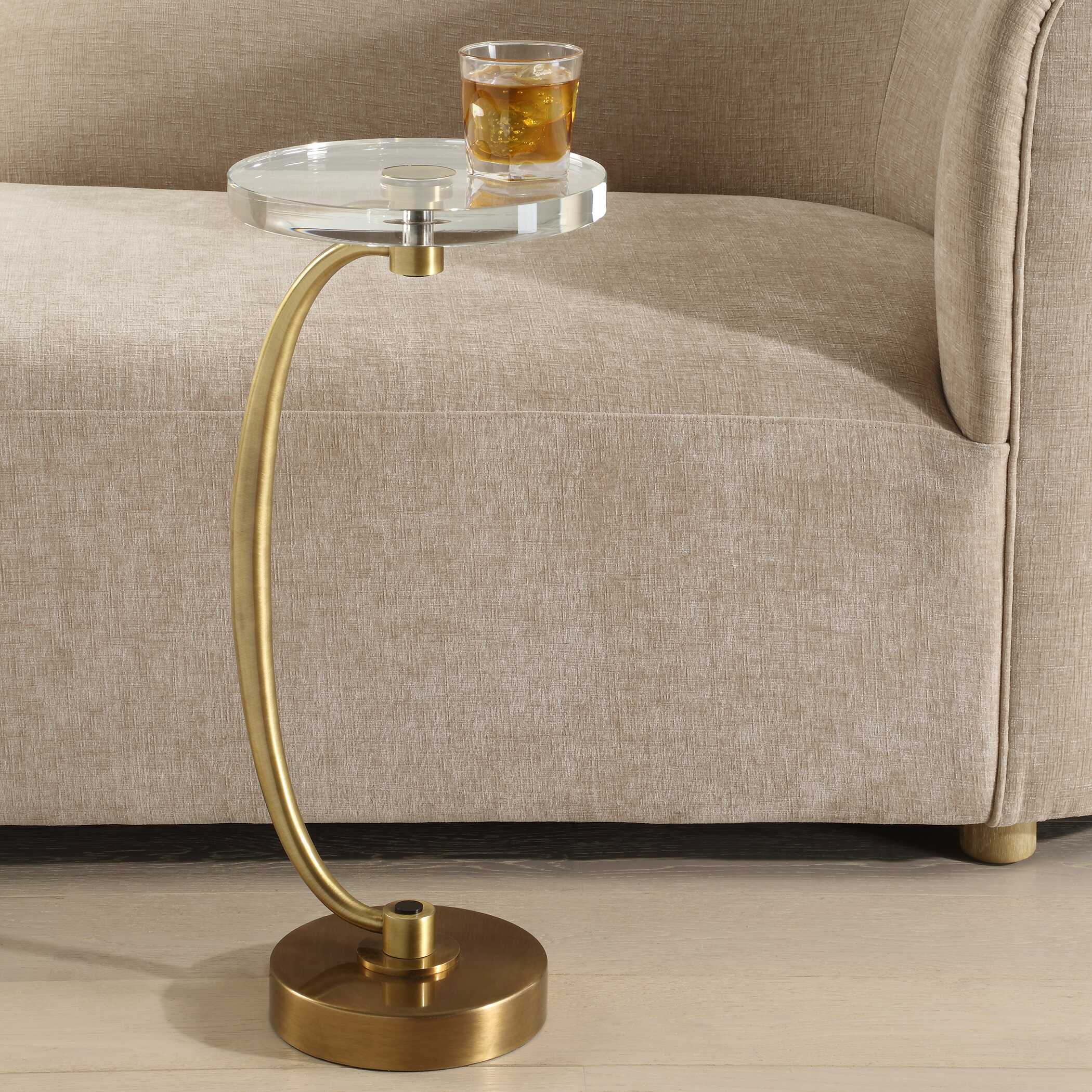 Waveney Brass Drink Table - Image 3