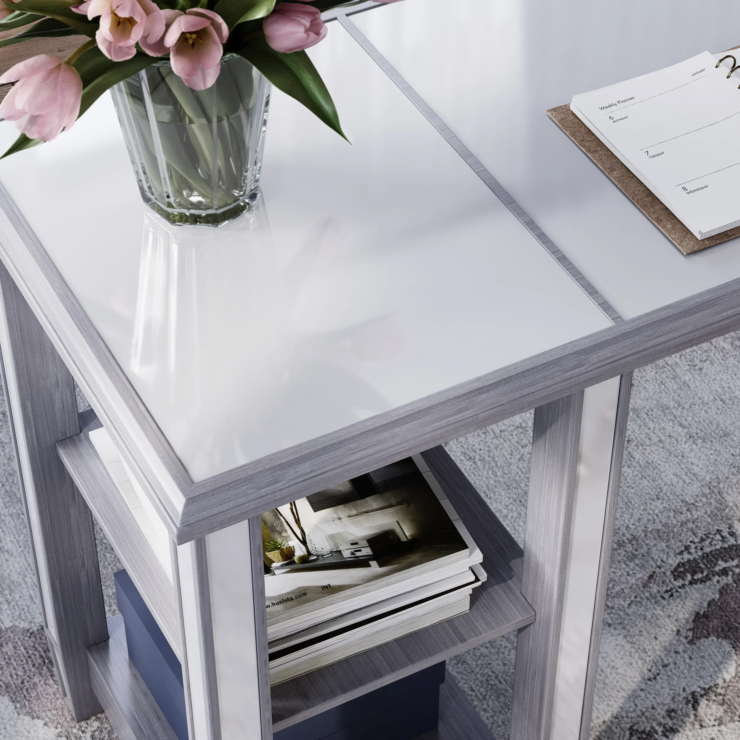 Wedlyn Office Desk with Shelves - Image 7