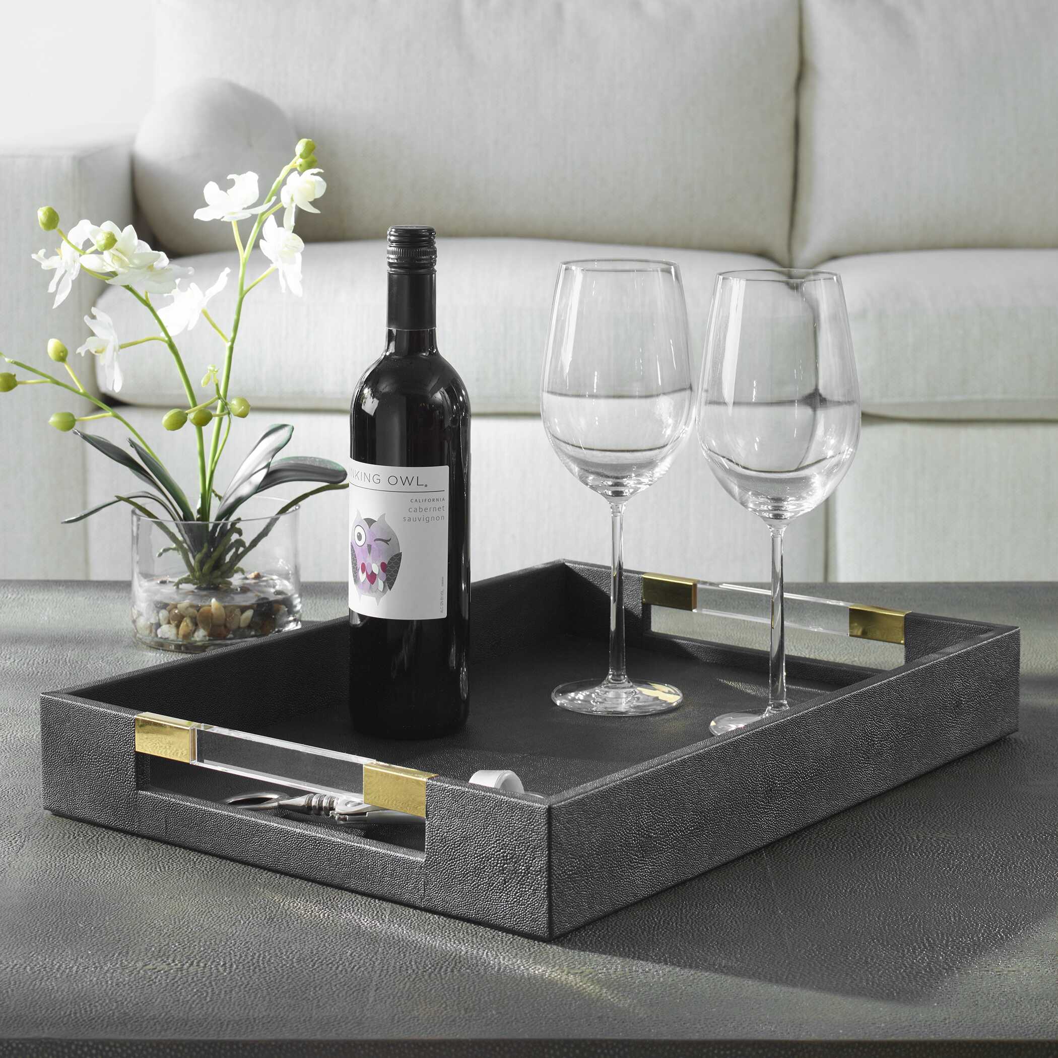 Wessex Black Shagreen Tray - Image 2