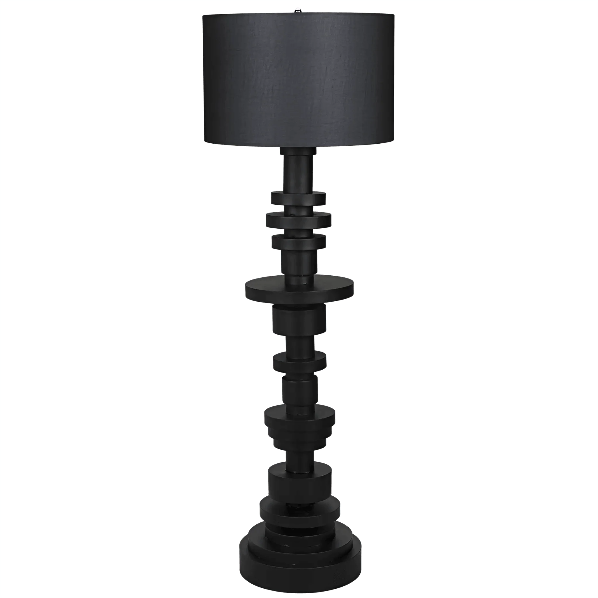 Wilton Floor Lamp with Shade, Black Steel