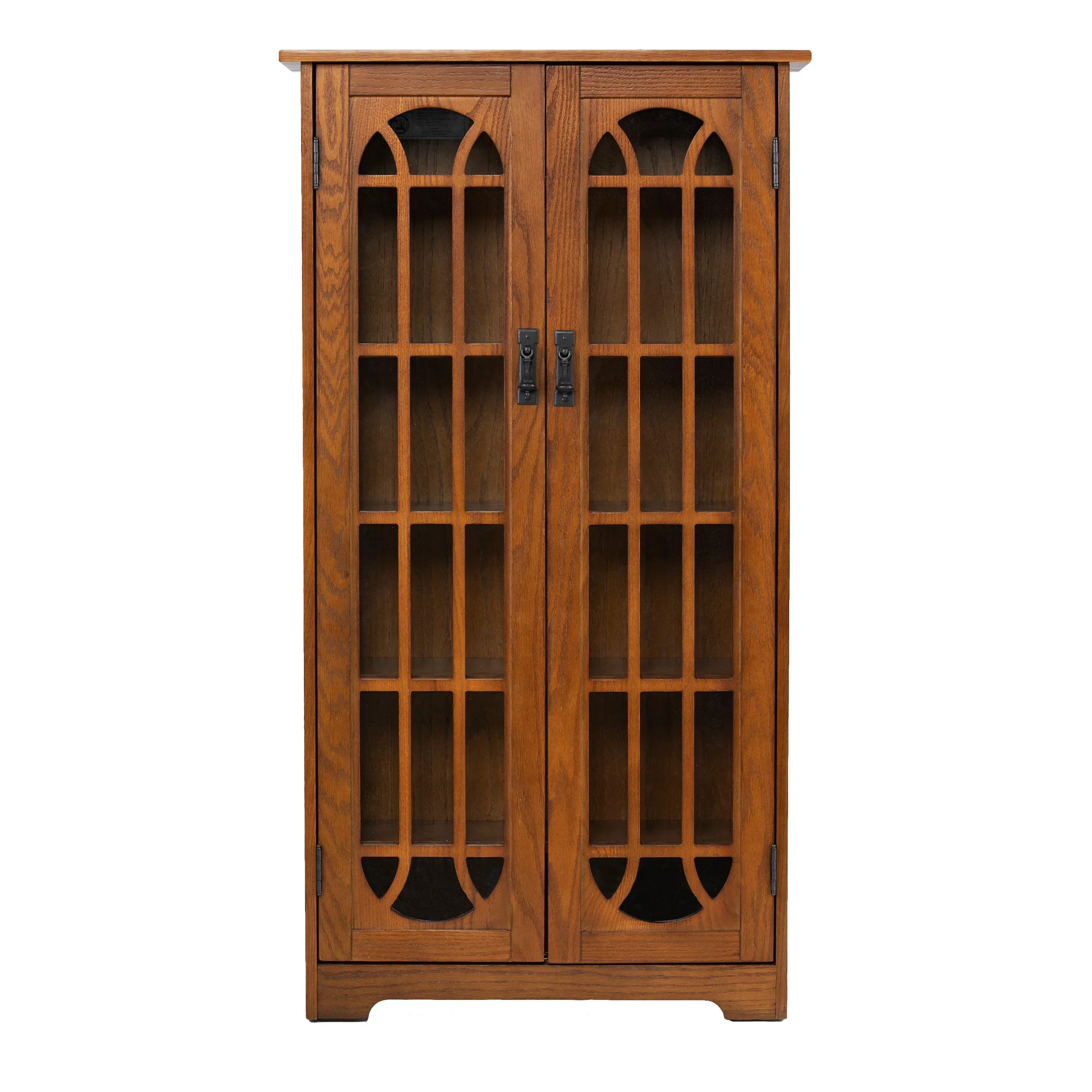 Window Pane Media Cabinet - Oak - Image 3