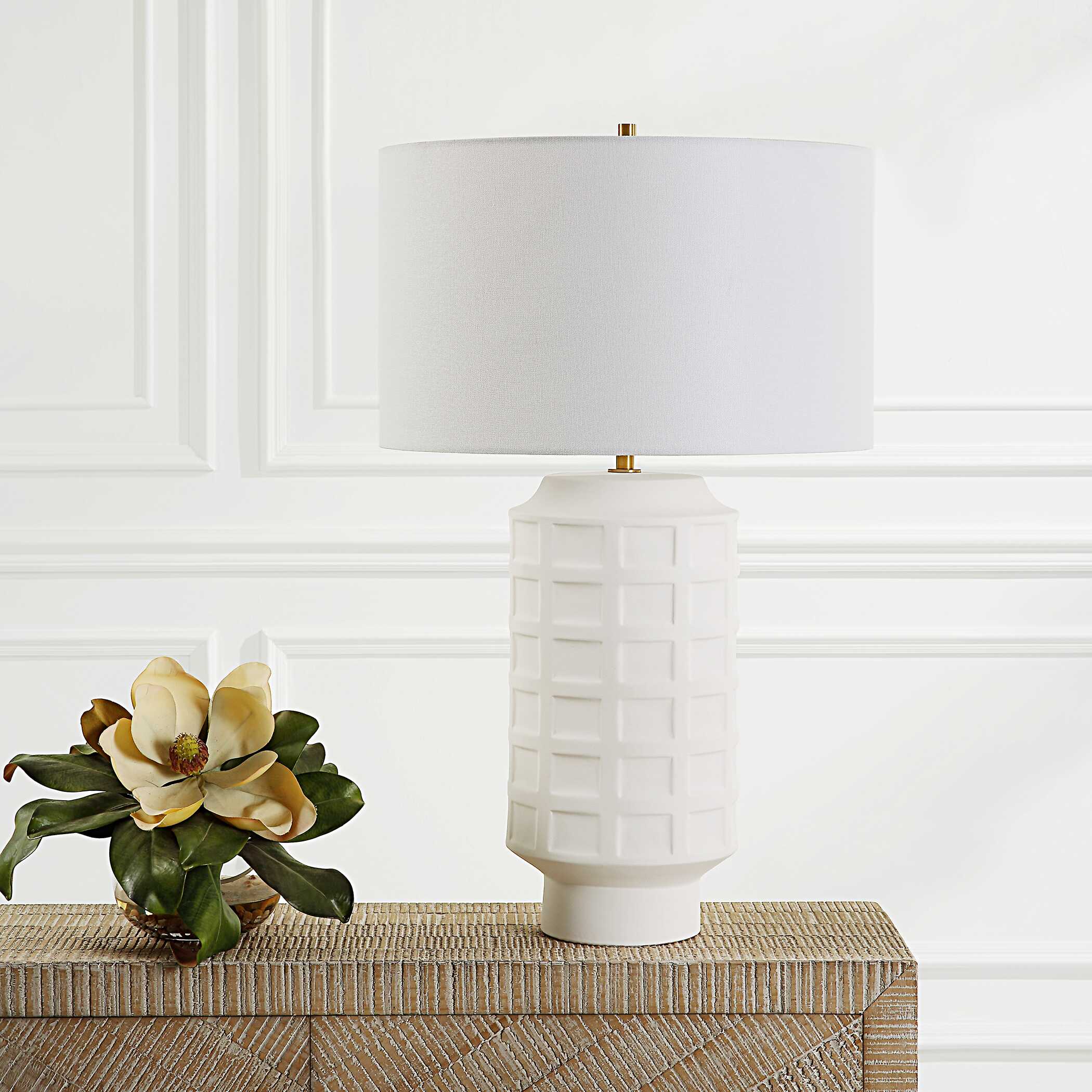 Window Pane White Table Lamp - Image 3