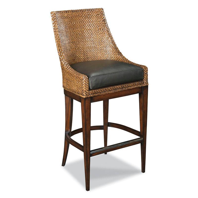 Woven Leather Bar Stool