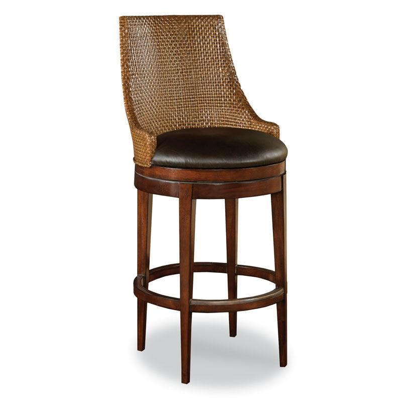 Woven Leather Counter Stool - Image 3