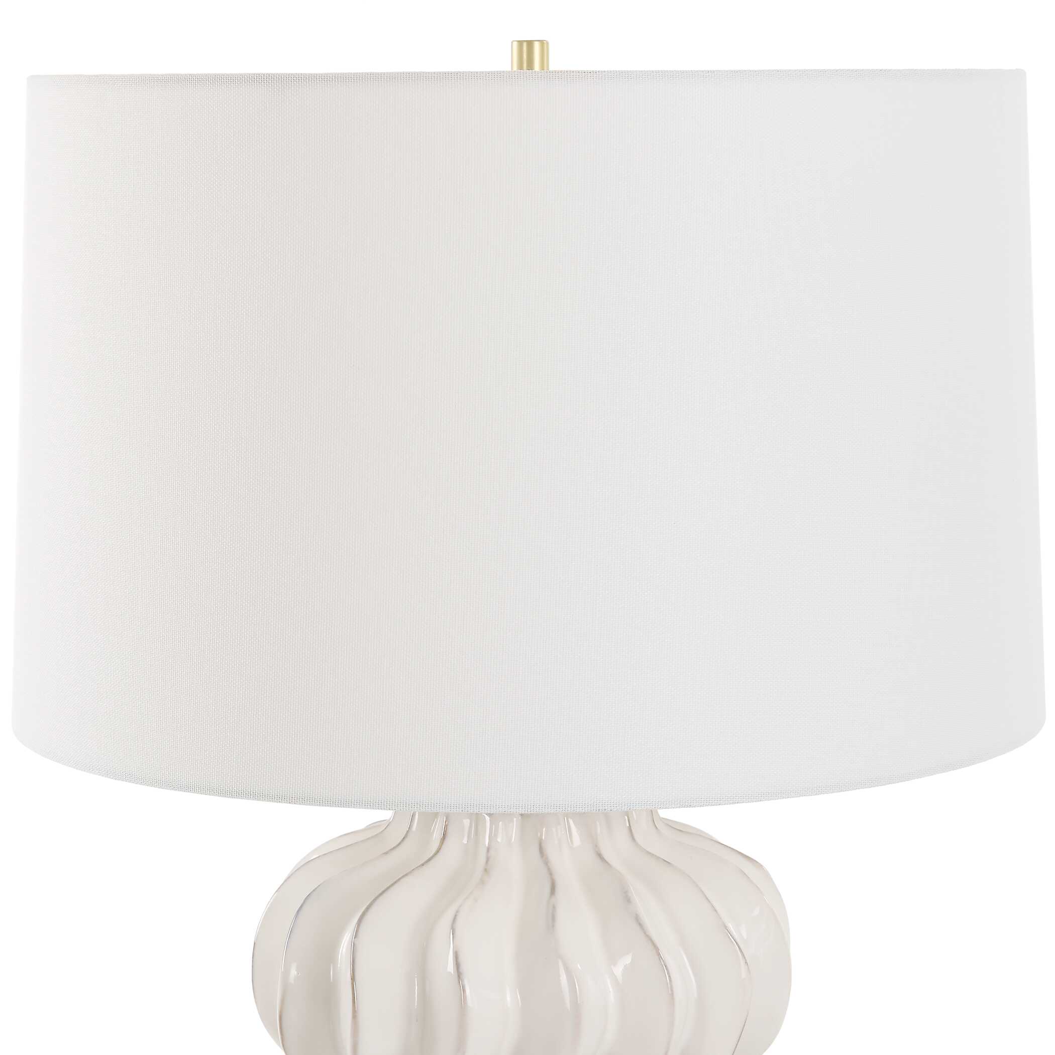 Wrenley Ridged White Table Lamp - Image 5