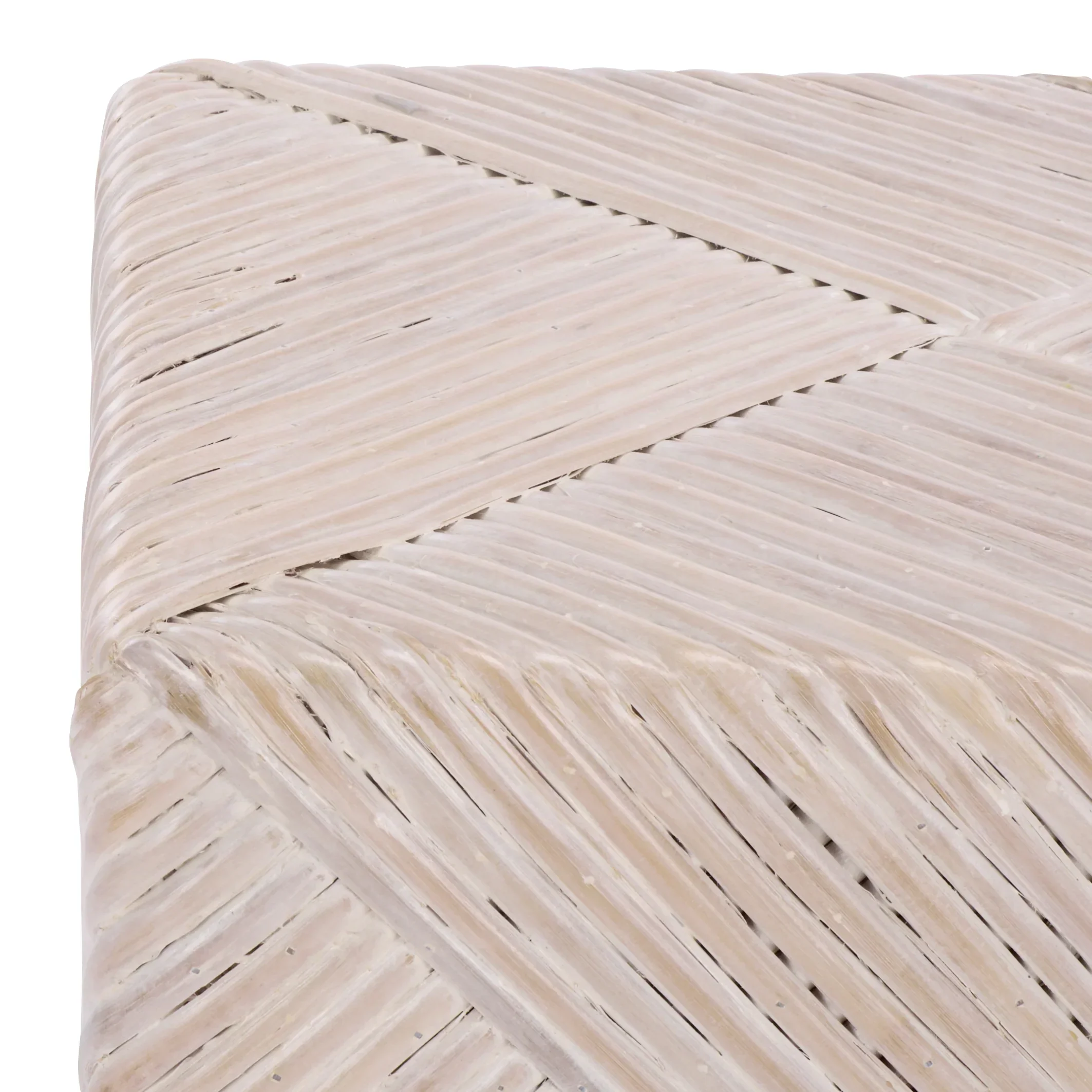 Wynrose Woven Split Rattan Ottoman - Image 3
