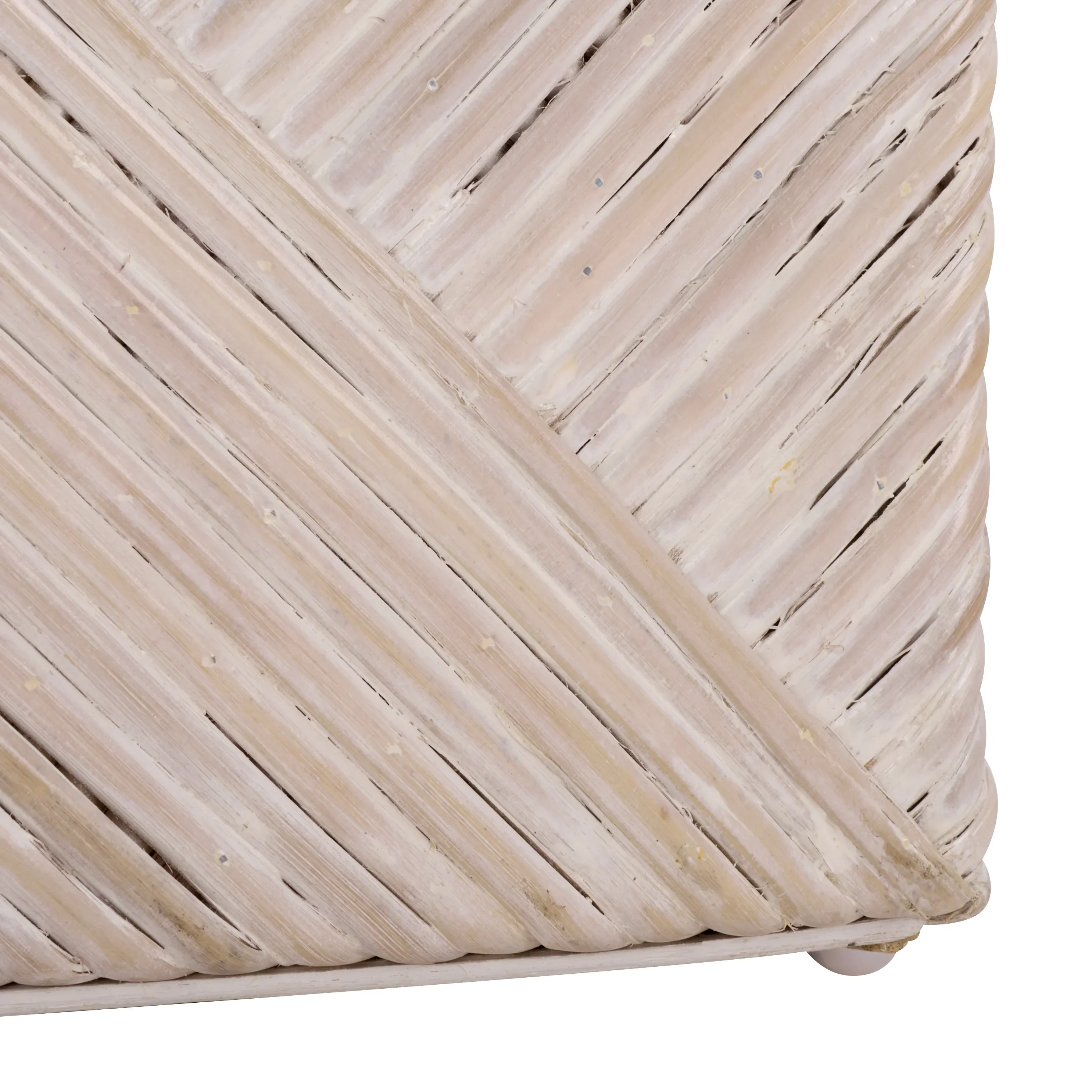Wynrose Woven Split Rattan Ottoman - Image 8