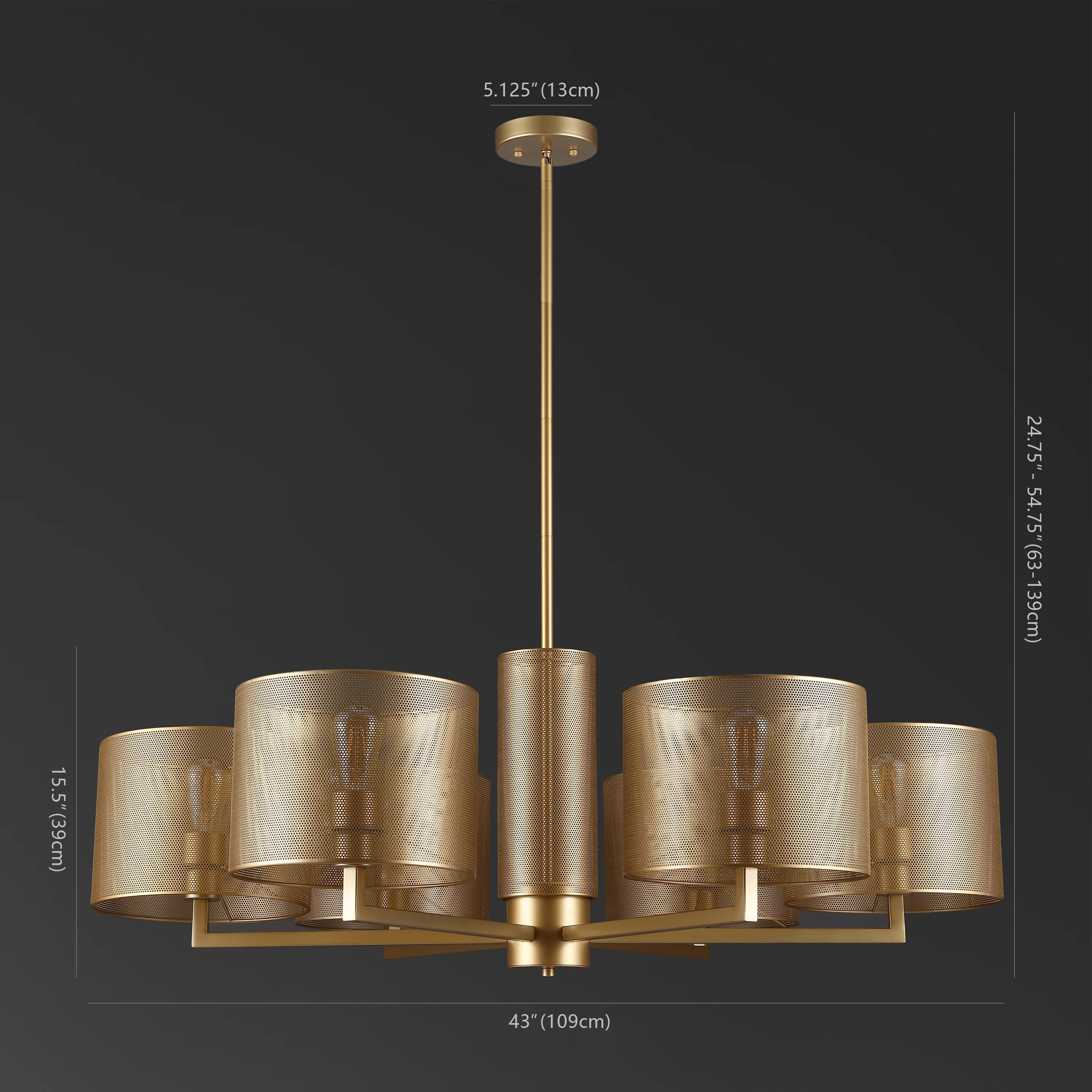 Zachaeus Metal 6 Light Chandelier - Image 7