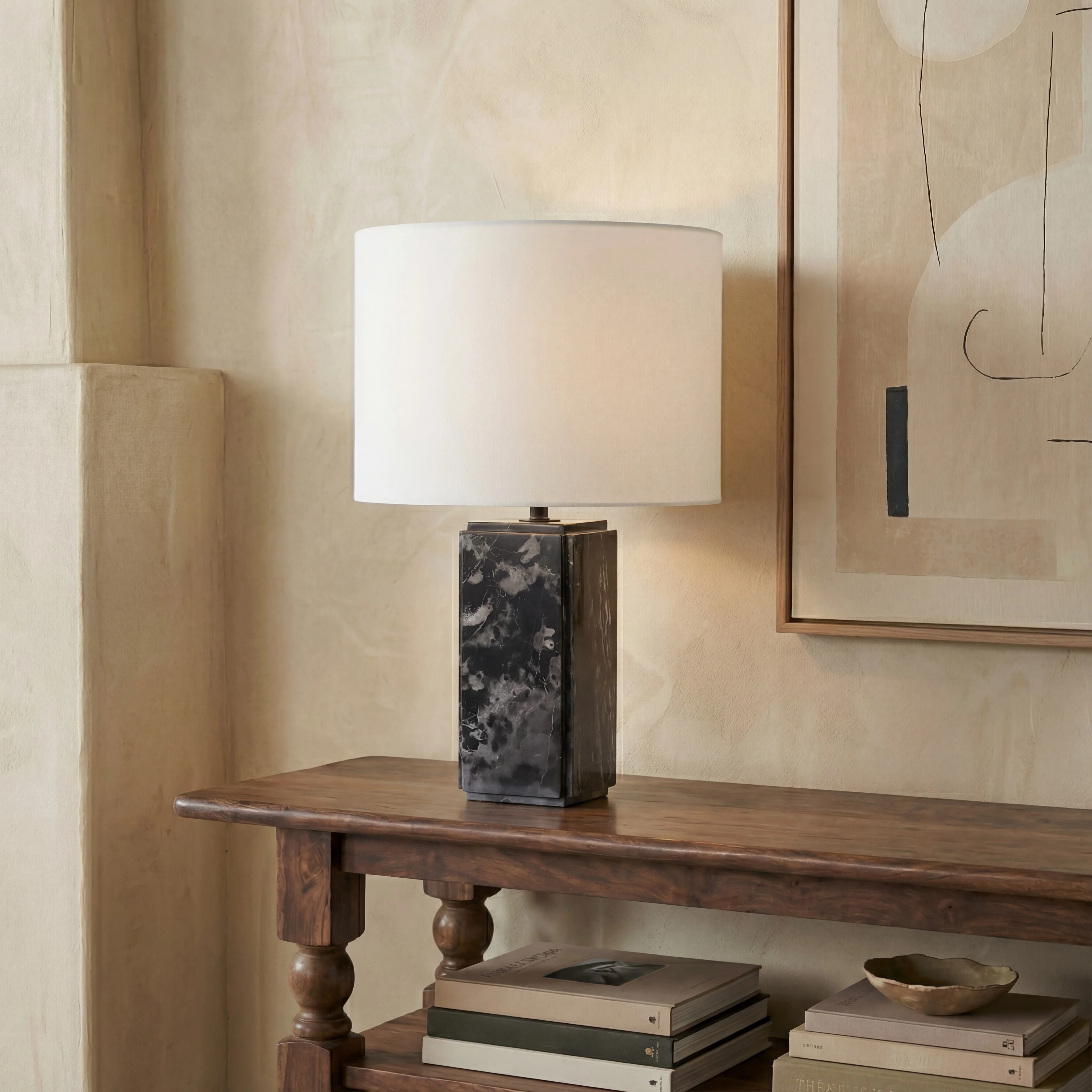 Zahra Marble Tall Table Lamp - Image 4