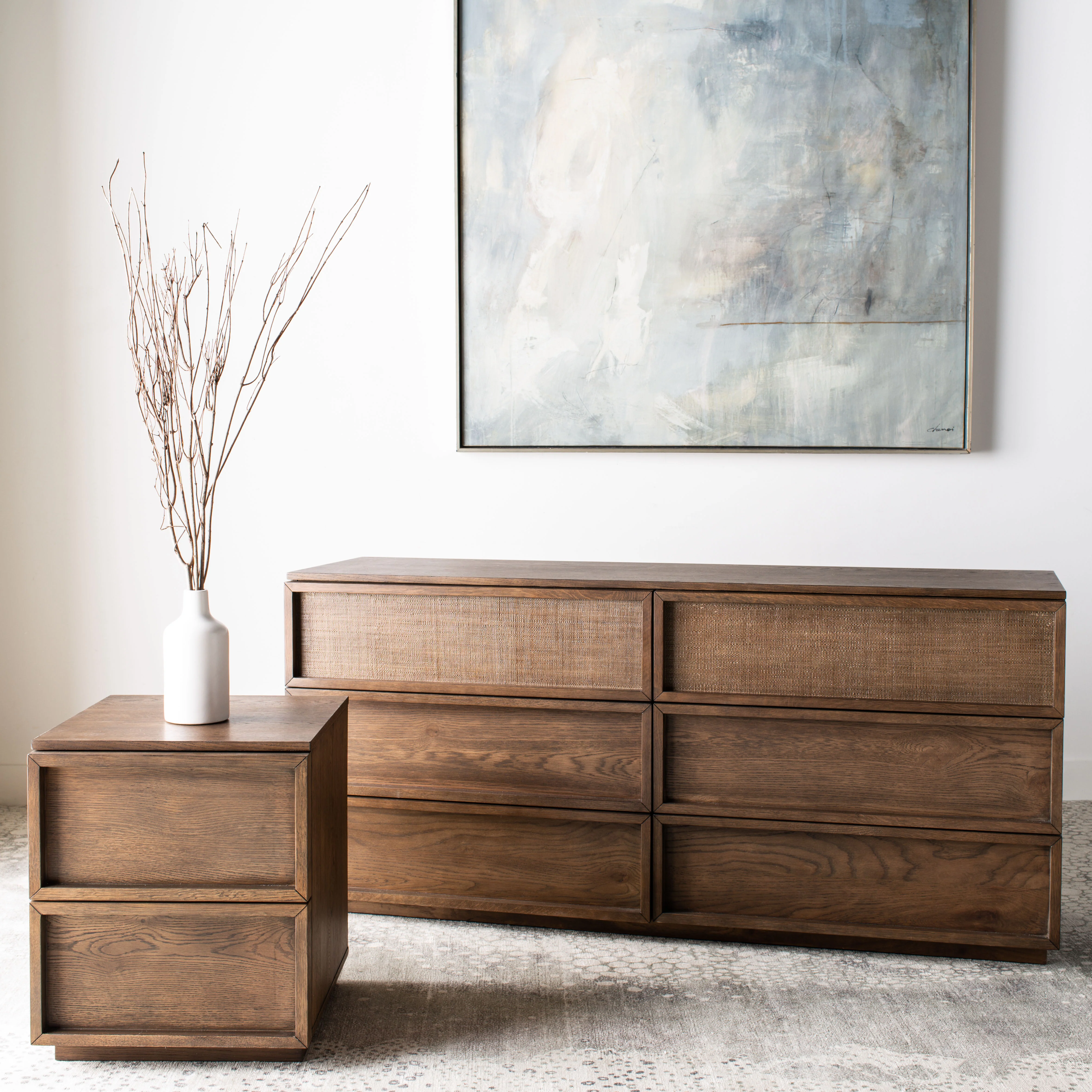 Zeus 2 Drawer Nightstand/ Medium Oak - Image 12