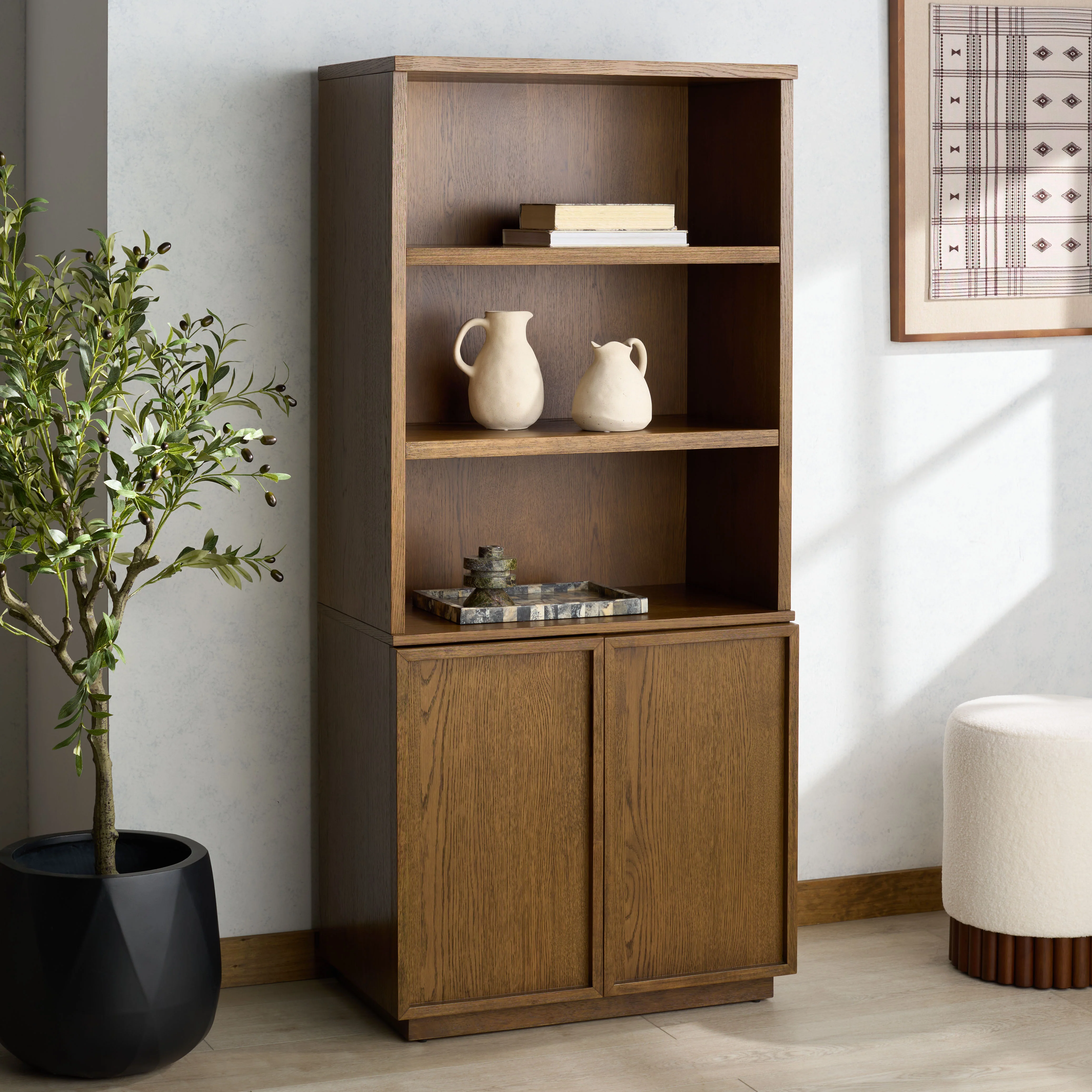 Zeus 4 Shelf Wood Bookcase - Image 14