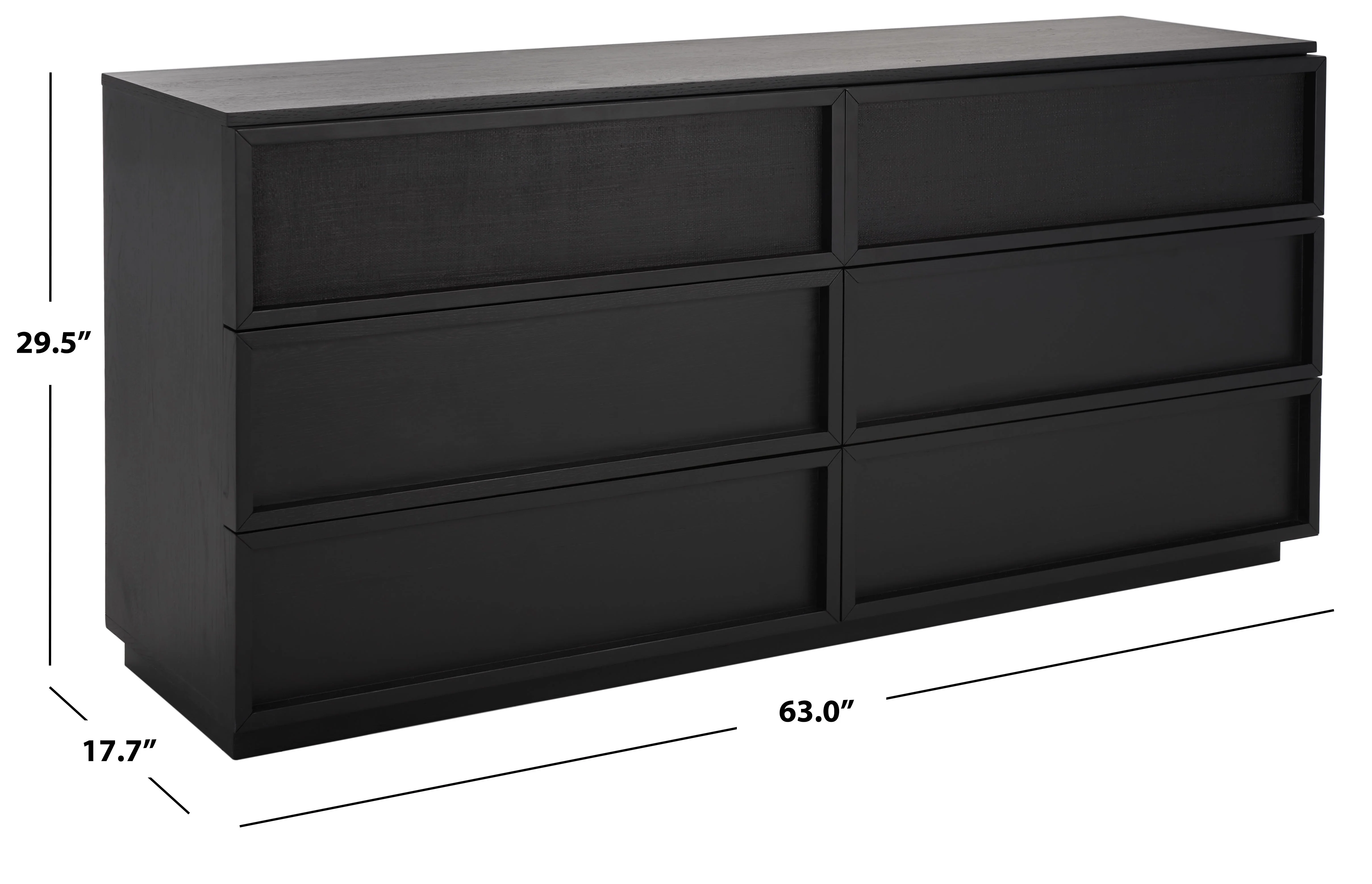 Zeus 6 Drawer Wood Dresser - Image 15