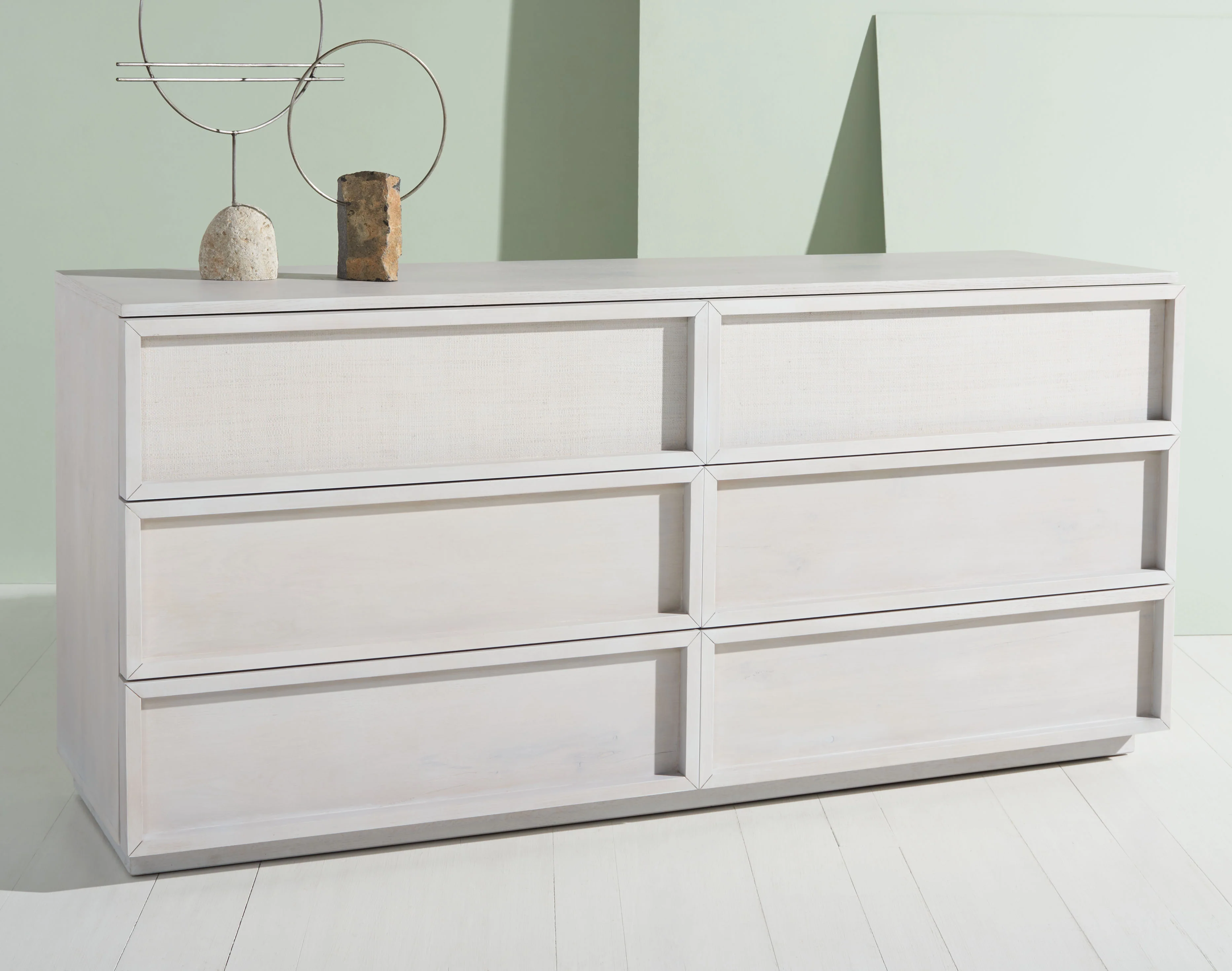 Zeus 6 Drawer Wood Dresser - Image 2