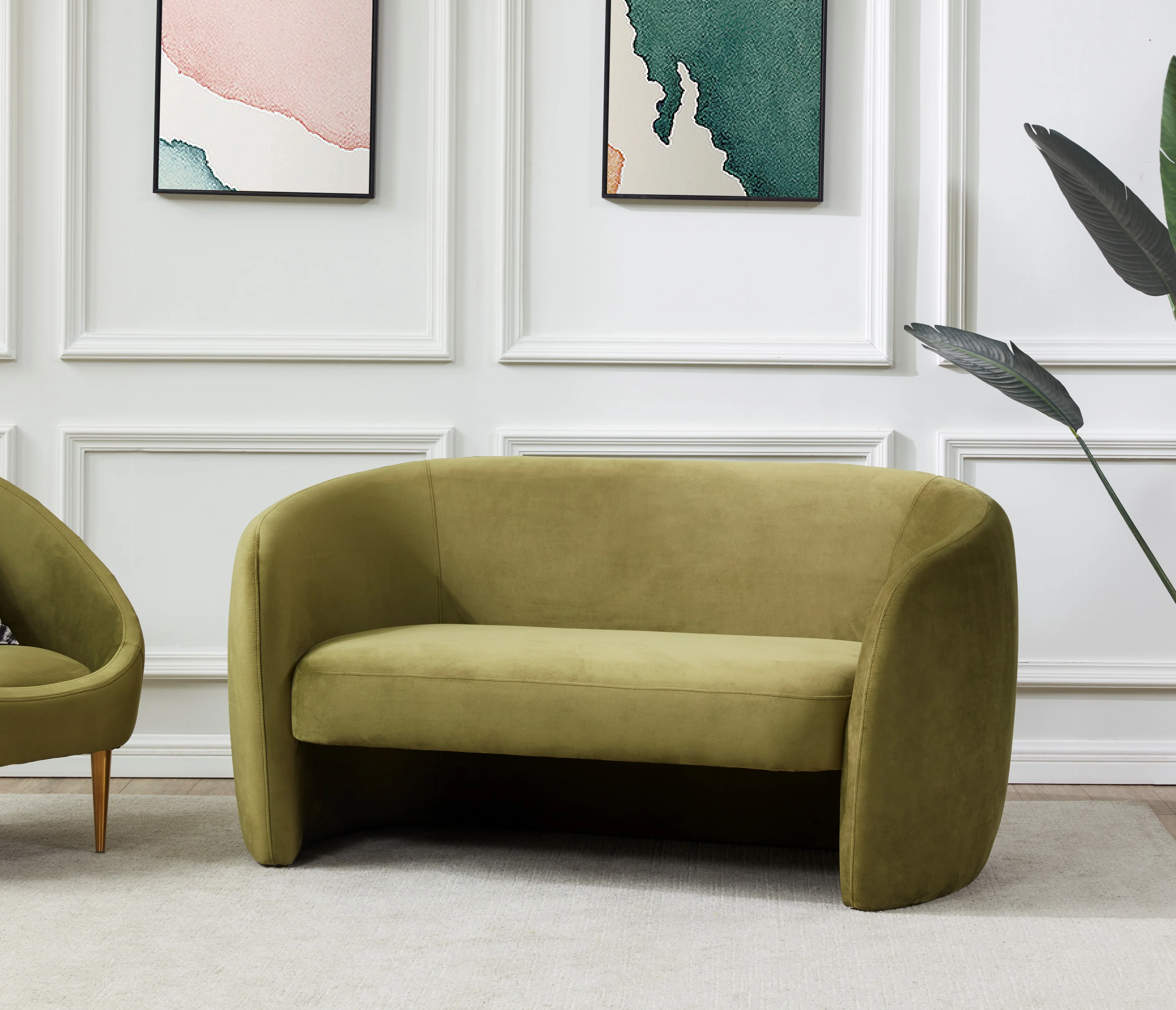 Zhao Curved Loveseat - Image 3