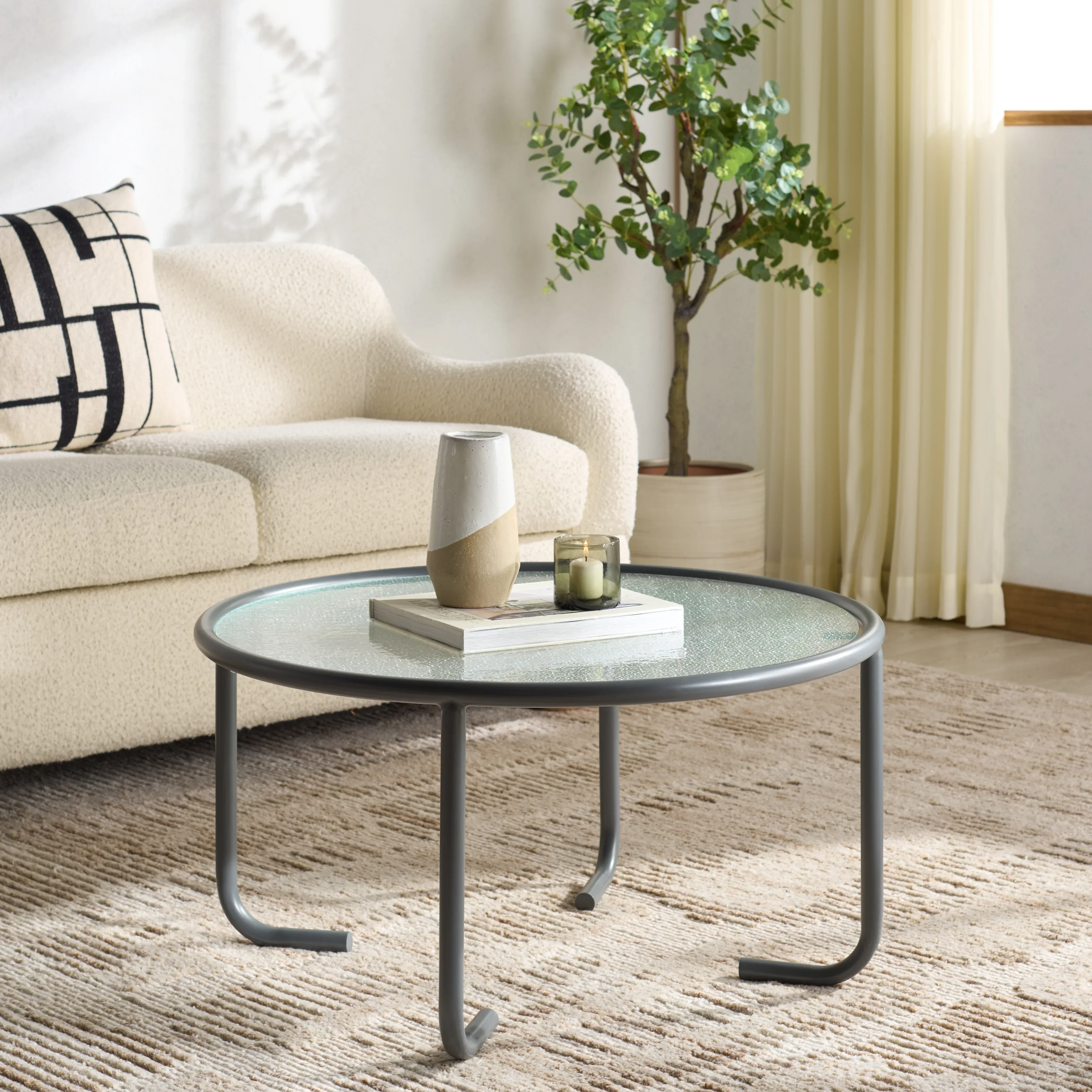 Zuzana Glass Top Coffee Table - Image 4